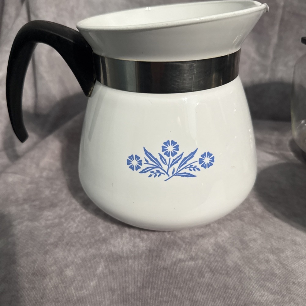 Vintage Corning Ware Blue Cornflower Drip Large P-118  8-Cup 2 QT Coffee Maker - Picture 12 of 16